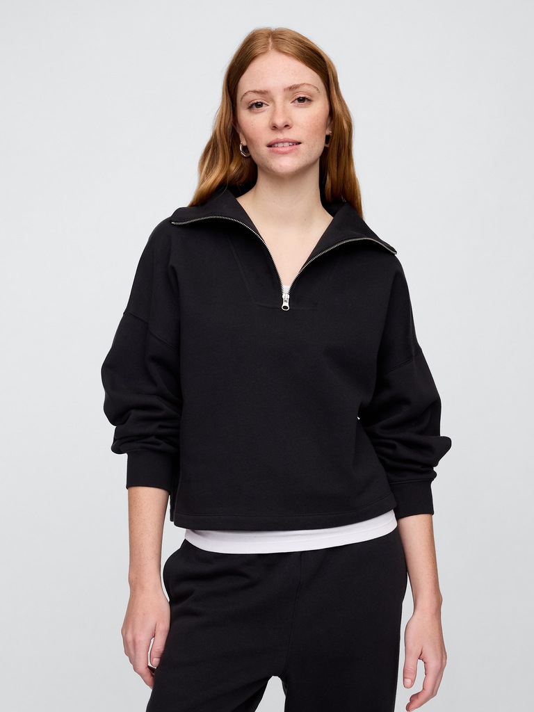 Relaxed Quarter-Zip Sweatshirt