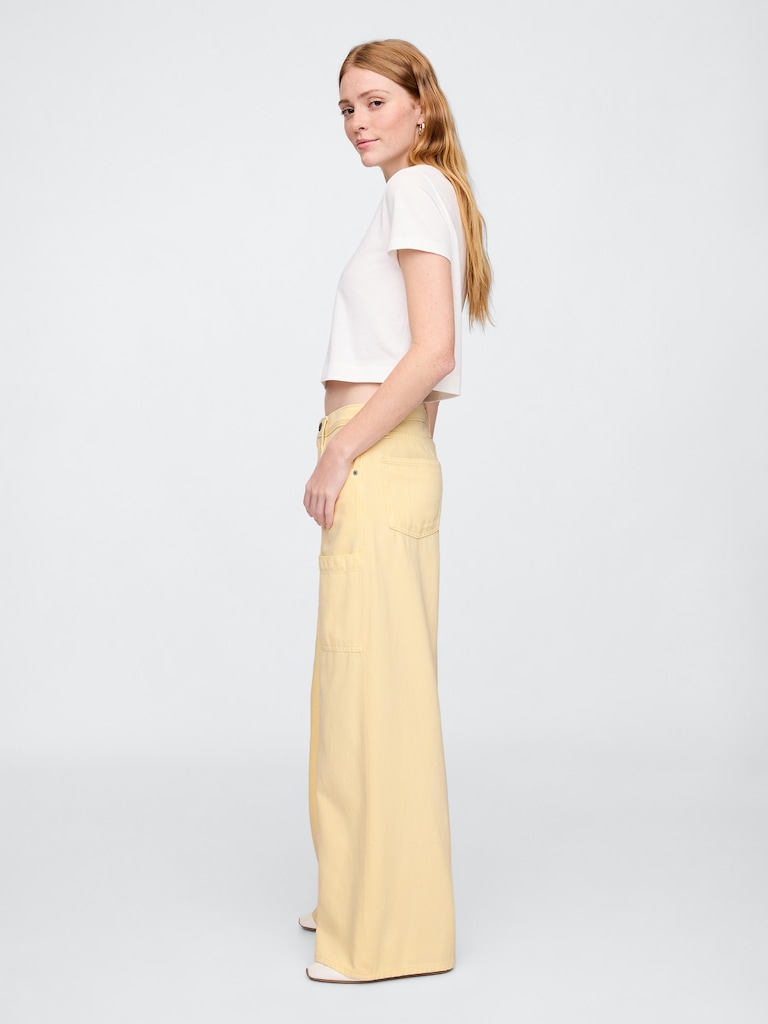 Mid Rise SuperSoft Baggy Utility Jeans