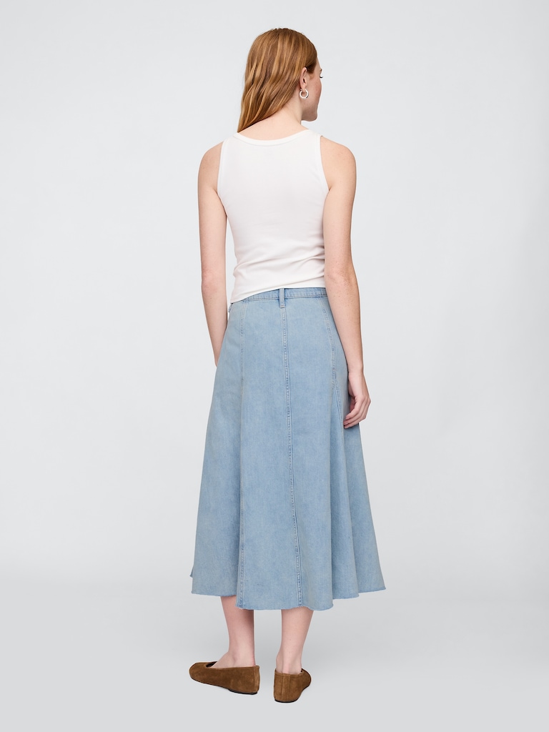 SuperSoft Denim Maxi Skirt