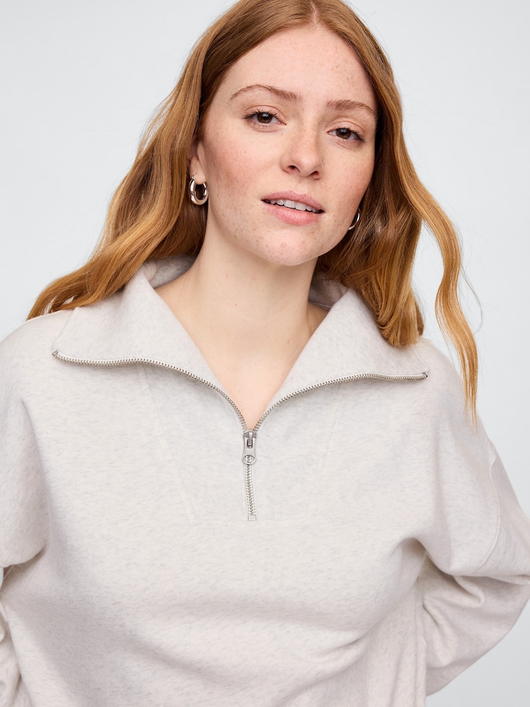 Oversized Quarter-Zip Sweatshirt