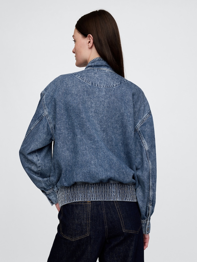 UltraSoft Denim Bomber Jacket