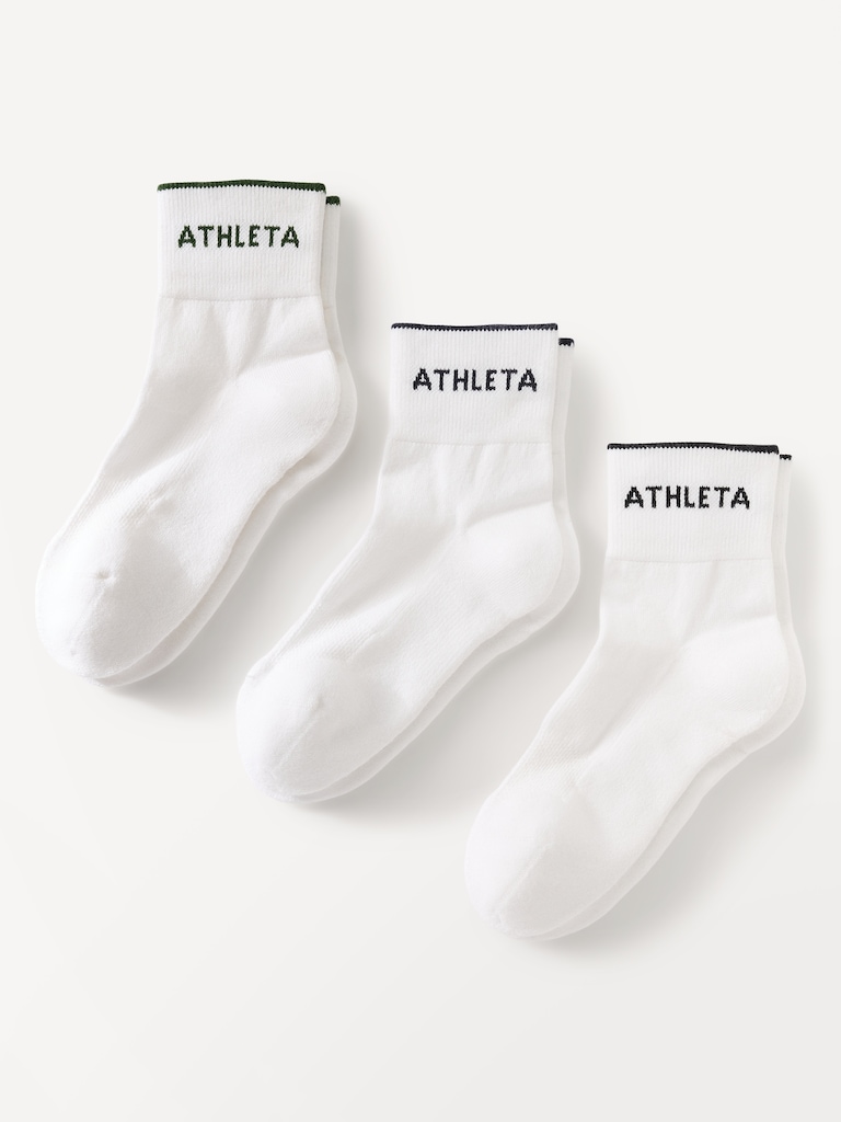 Athleta Everyday Quarter Crew Sock 3-Pack