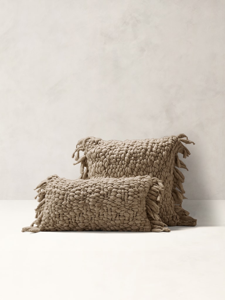 Hand-Carded Merino Pillow