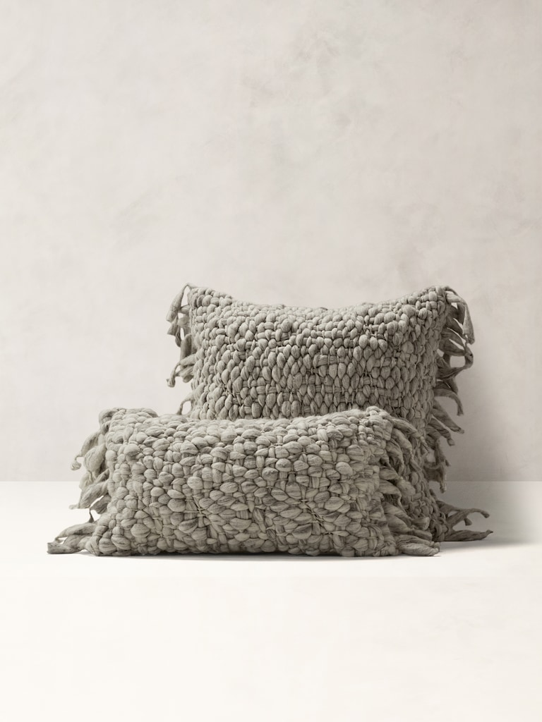 Hand-Carded Merino Pillow