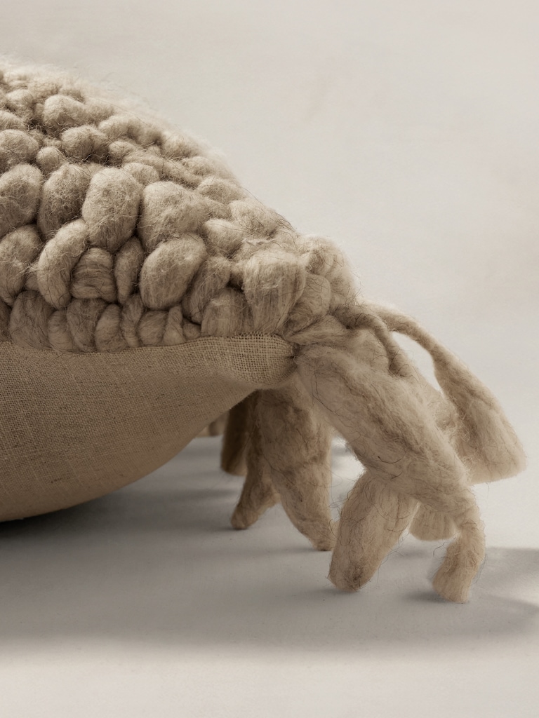 Hand-Carded Merino Pillow