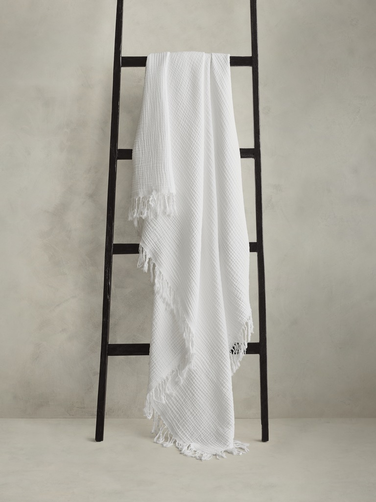 Cotton Gauze Reversible Throw