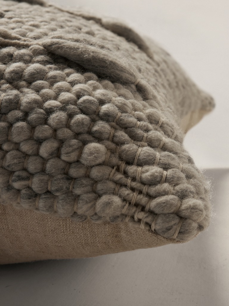 Hand-Carded Merino Pillow