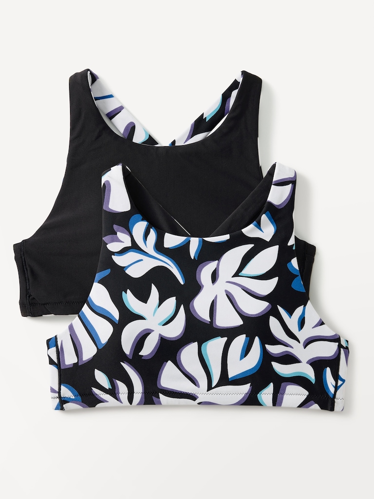 Athleta Girl Reversible High Neck Bikini Top