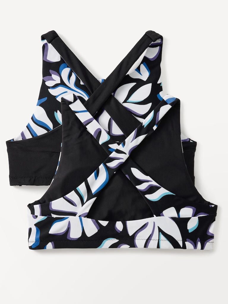 Athleta Girl Reversible High Neck Bikini Top