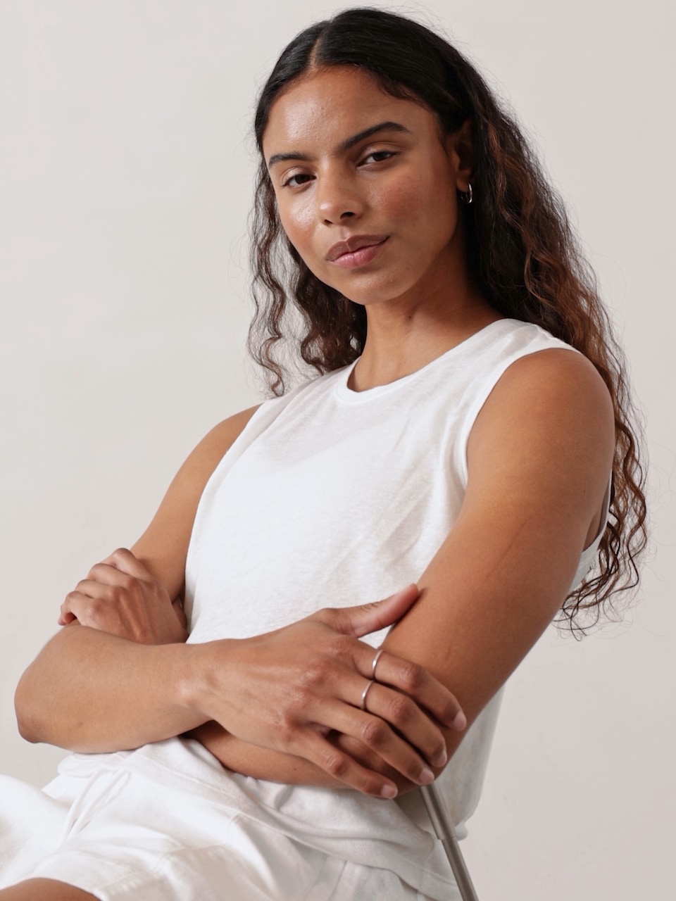 Getaway Linen Blend Muscle Tank