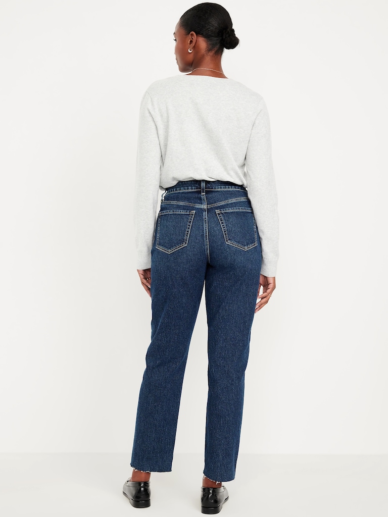 Curvy High-Waisted OG Straight Button-Fly Ankle Jeans