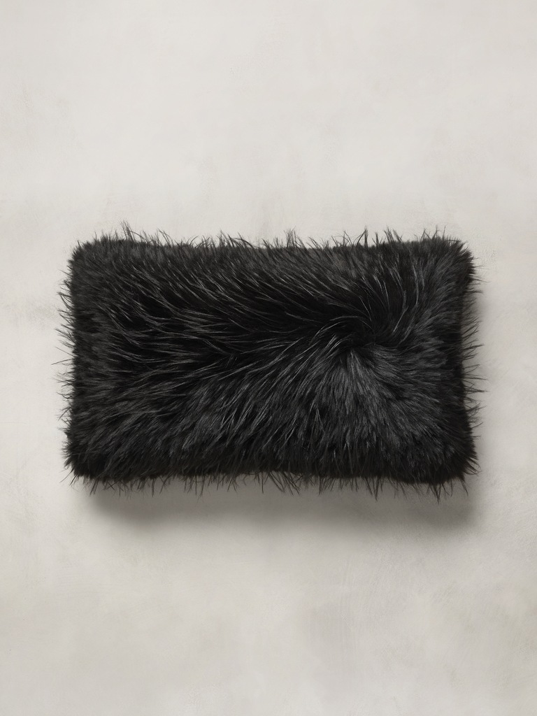 Tipped Faux Fur Pillow