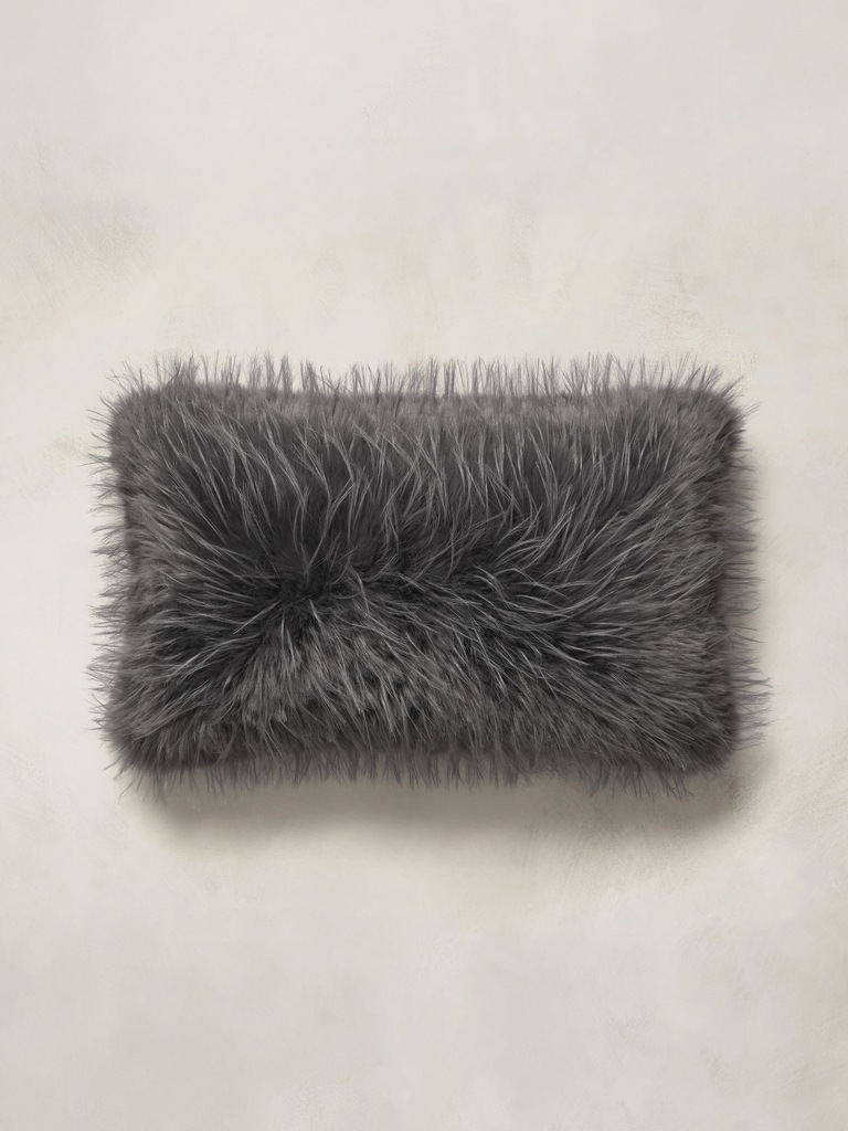 Tipped Faux Fur Pillow