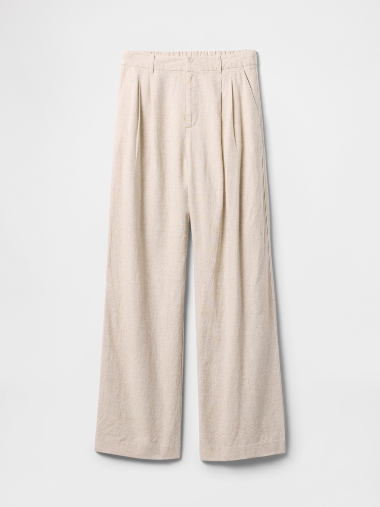 365 High Rise Linen-Blend Trousers