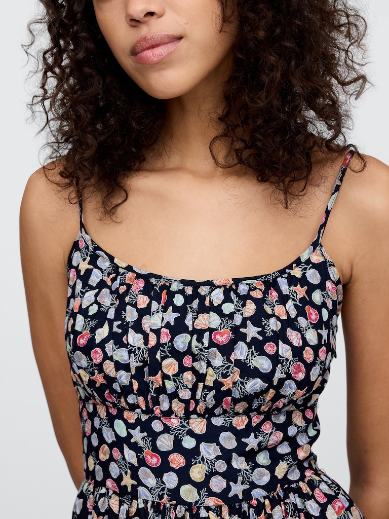 Tie-Strap Cami Midi Dress