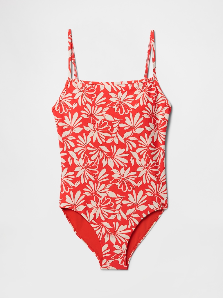Square-Neck One-Piece Swimsuit