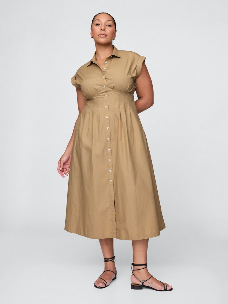 Poplin Midi Shirtdress
