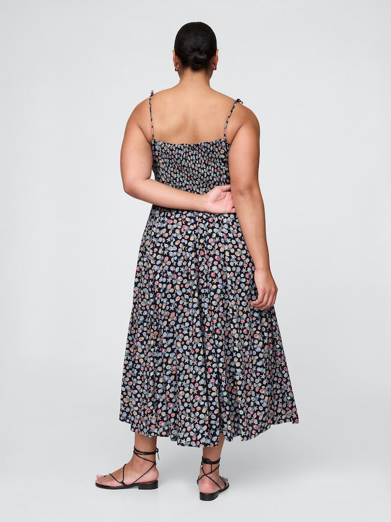 Tie-Strap Cami Midi Dress