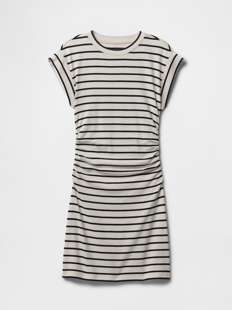 Modern Rib Ruched Mini Dress