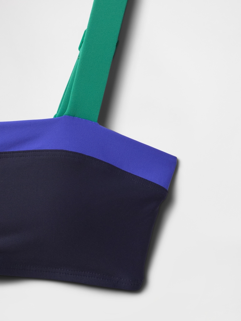 Colorblock Bandeau Bikini Top