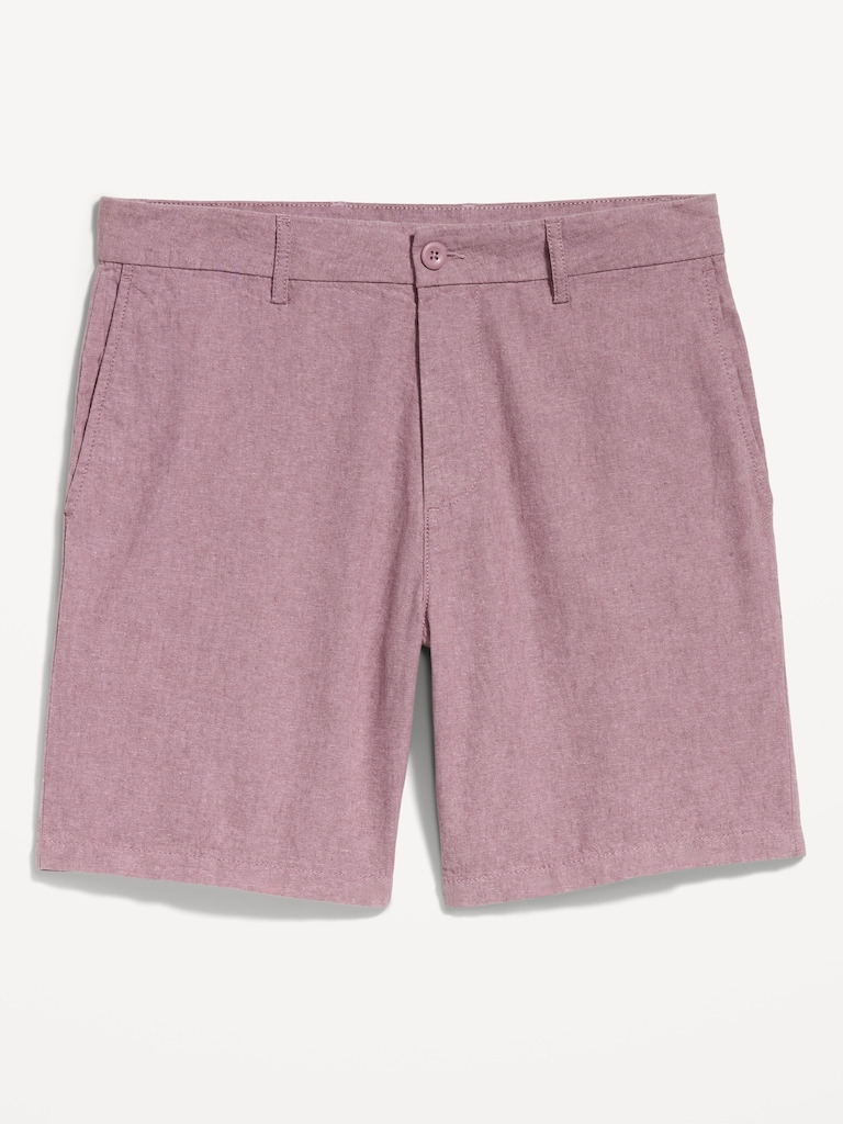 Slim Rotation Linen-Blend Chino Shorts -- 8-inch inseam