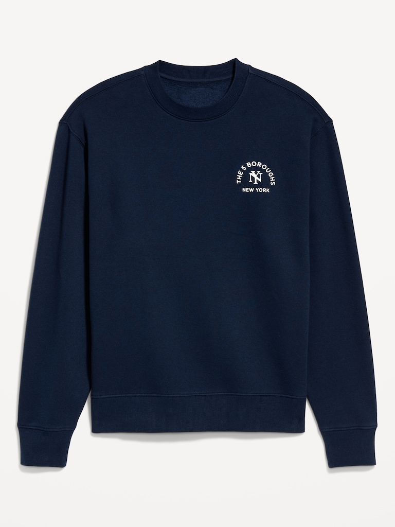 Loose Graphic Rotation Crew-Neck Sweatshirt