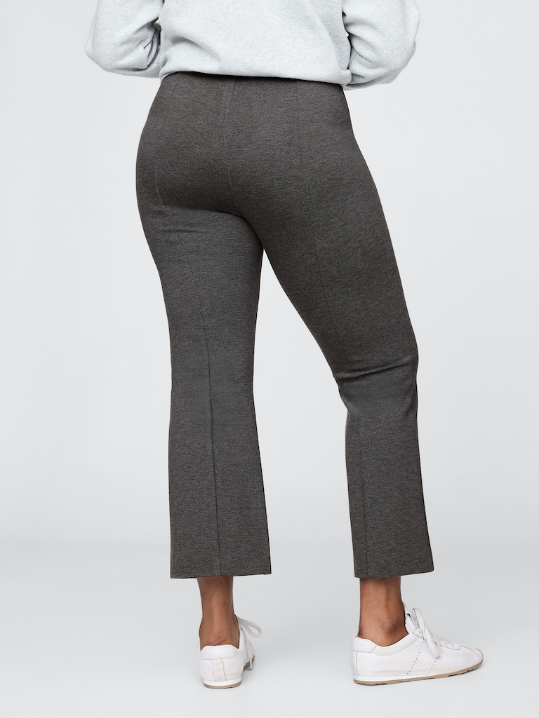 High Rise Double Knit Crop Kick Pants