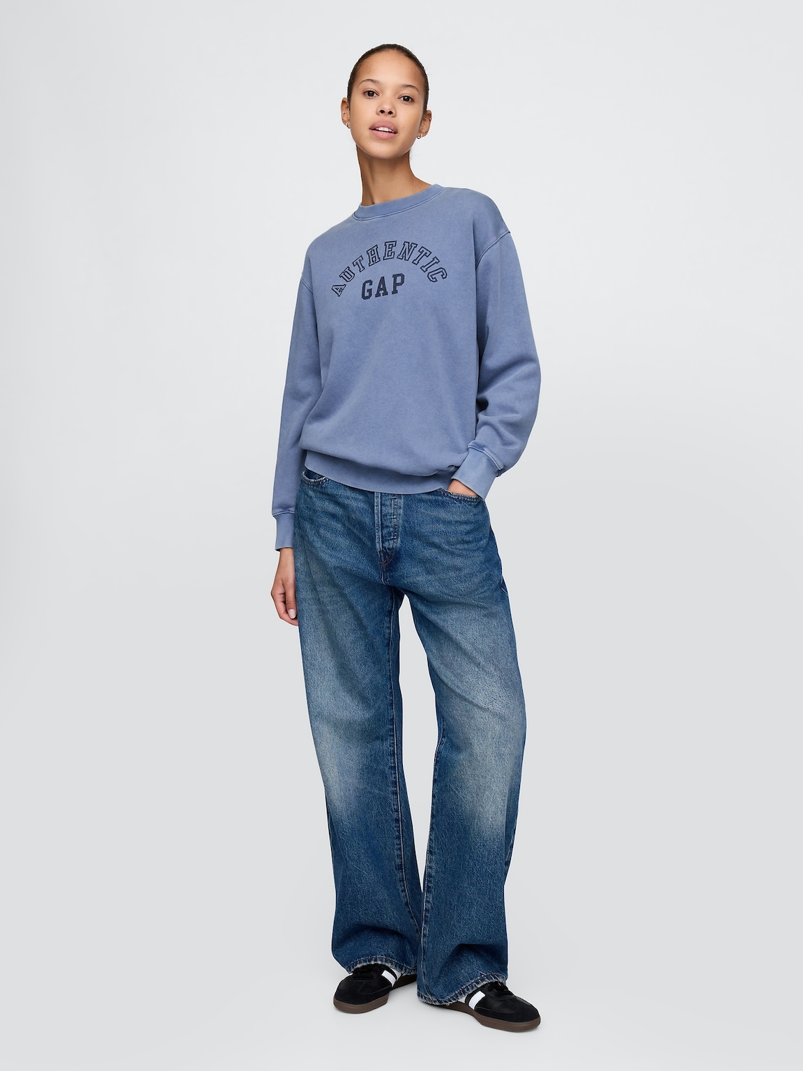 VintageSoft Gap Logo Tunic Sweatshirt