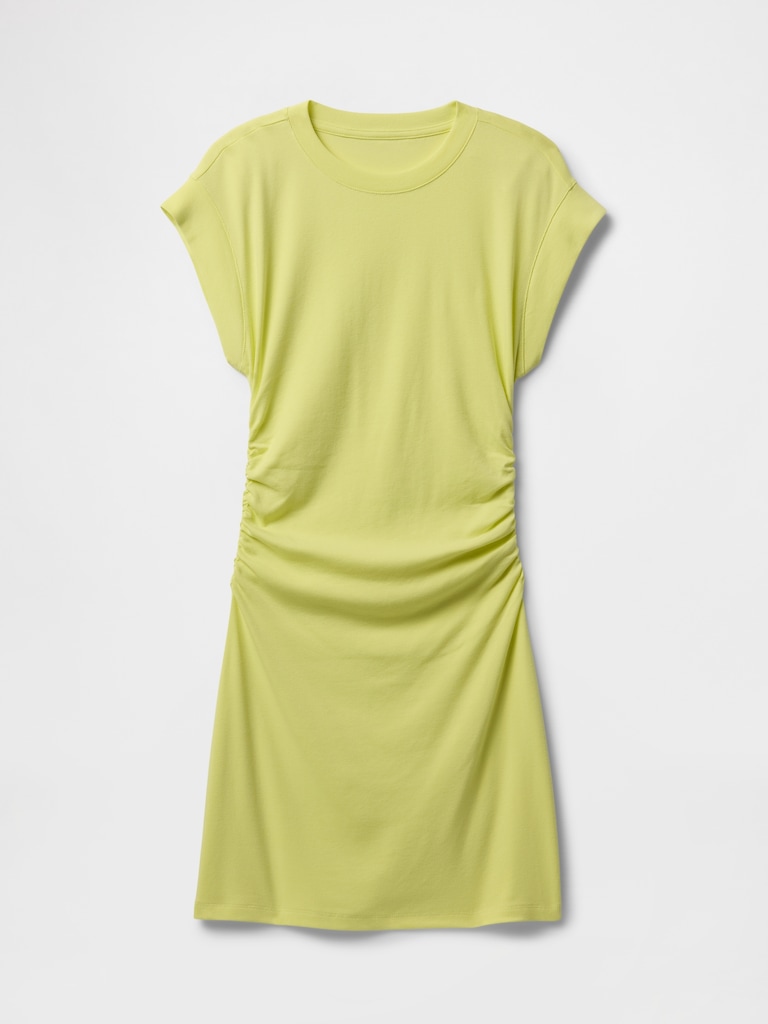 Modern Rib Ruched Mini Dress
