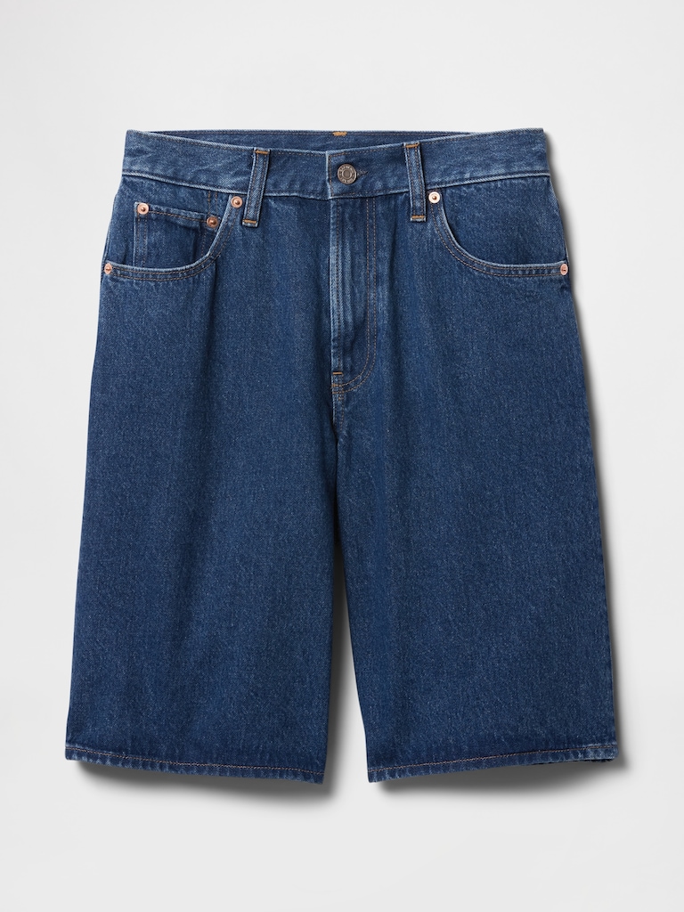 11" Mid Rise Longline Denim Shorts
