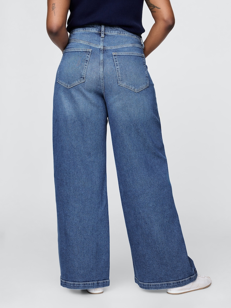 Extra High Rise Stride Wide-Leg Jeans