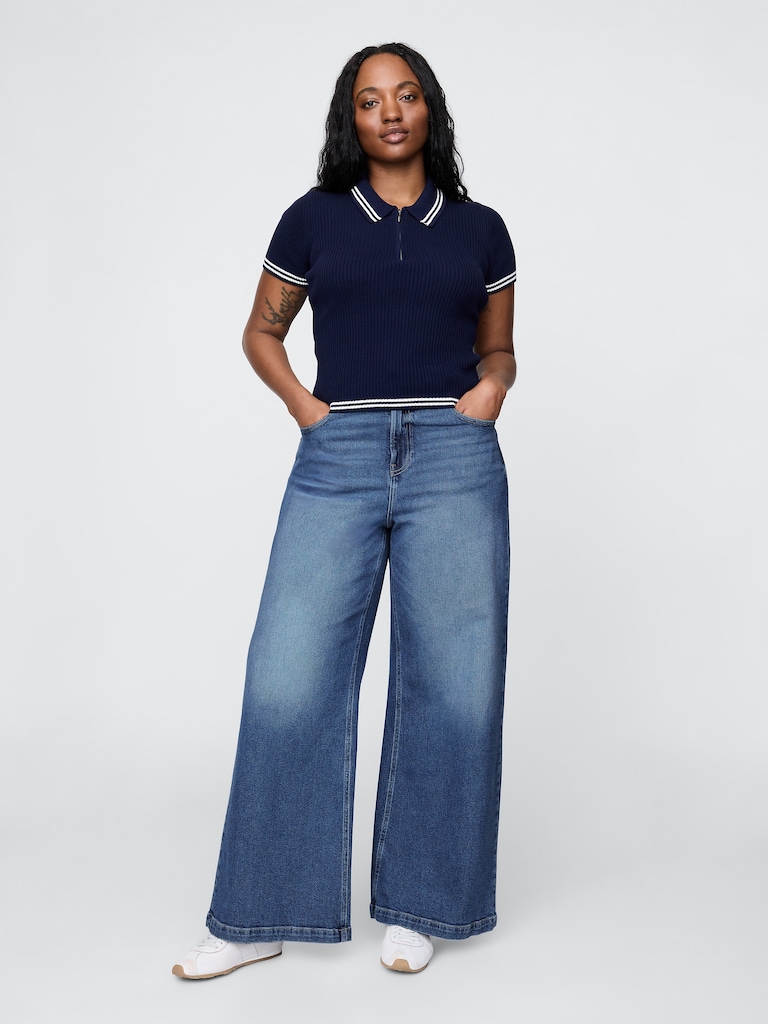 Extra High Rise Stride Wide-Leg Jeans