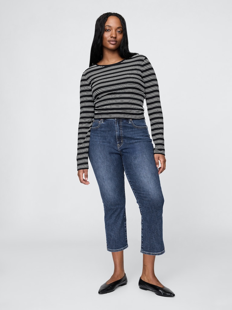 High Rise Capri Jeans