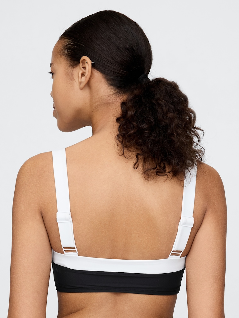 Colorblock Bandeau Bikini Top