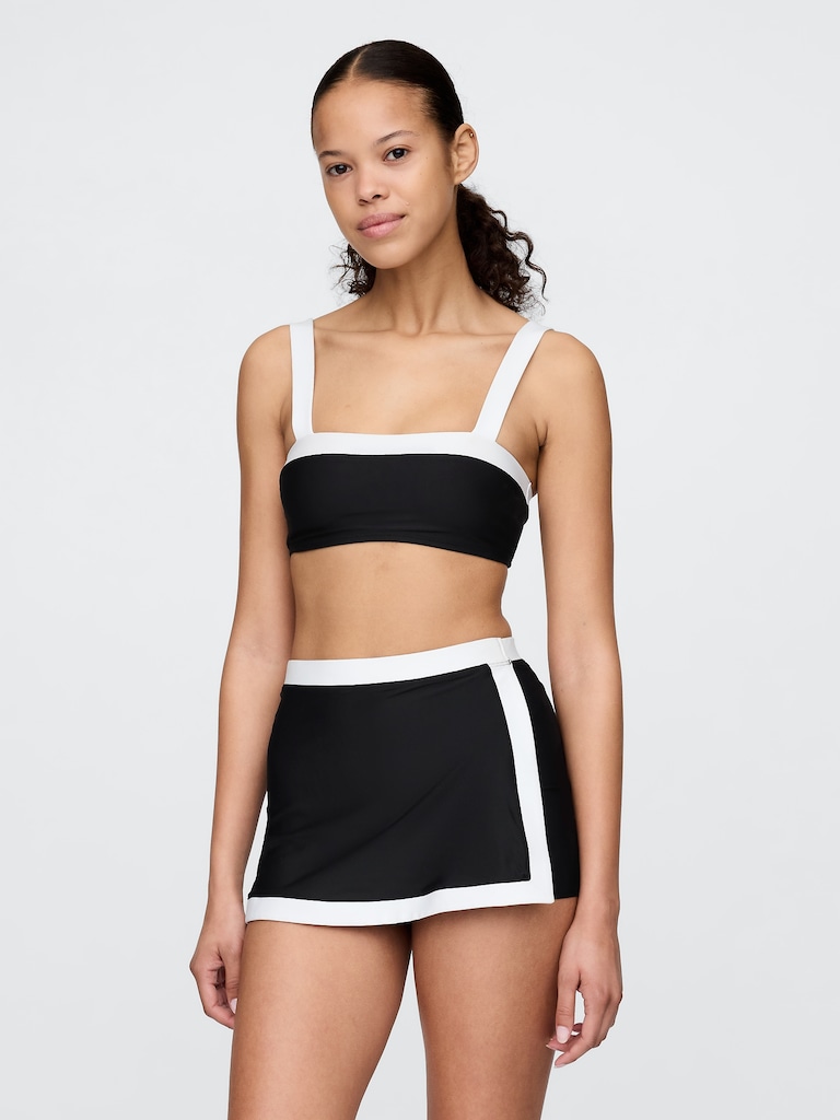 Colorblock Bandeau Bikini Top