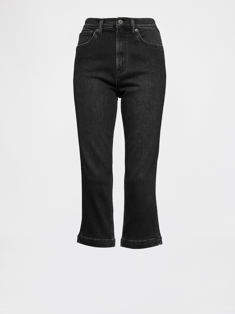 High Rise Cropped Capri Jeans