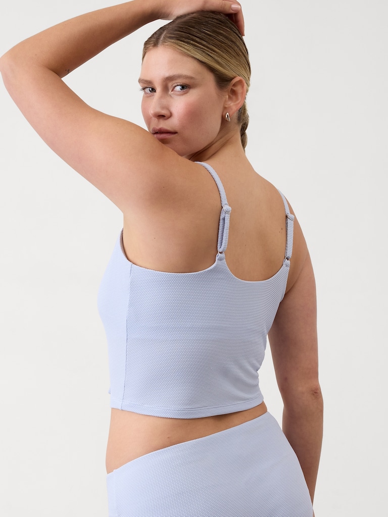 Scoop Crop Pique Tankini D-DD