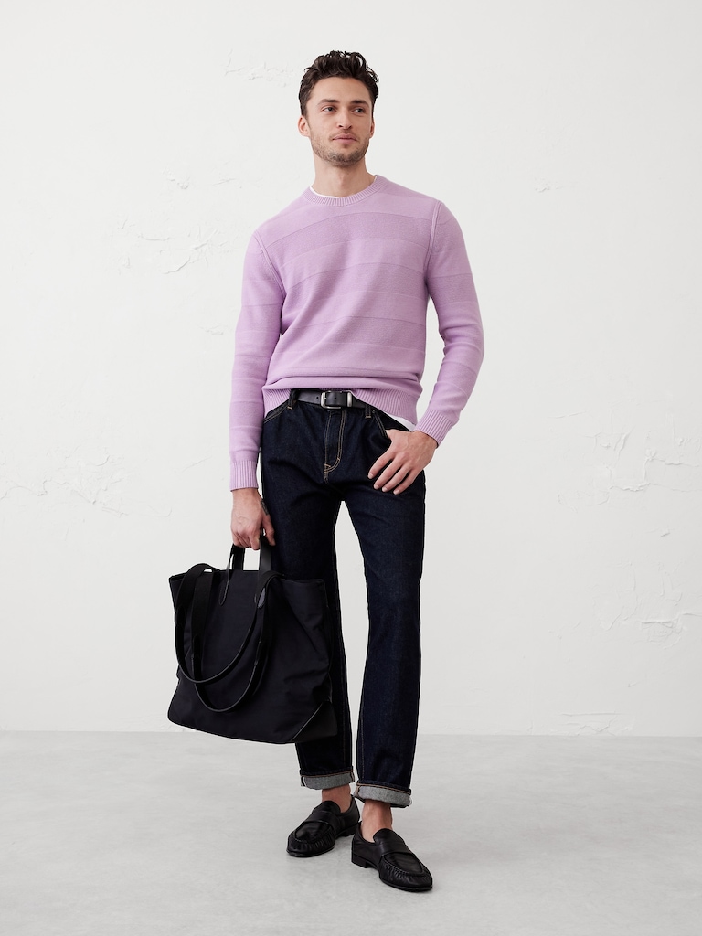 Textured Striped Sweater