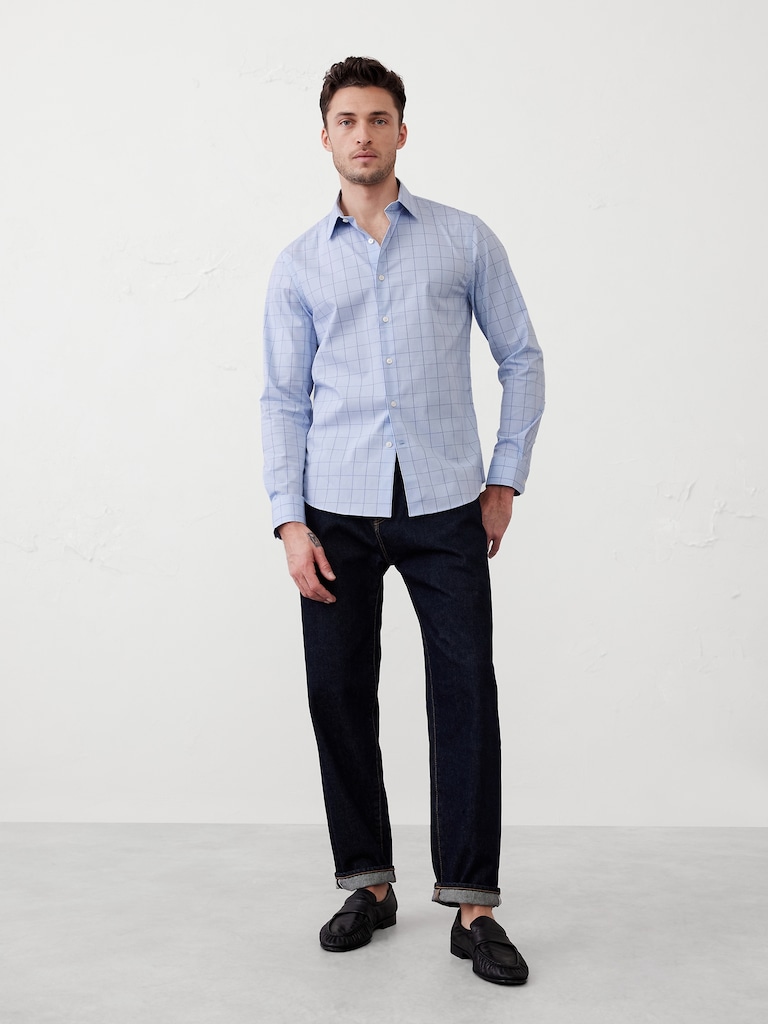Slim-Fit Untucked Dress Shirt