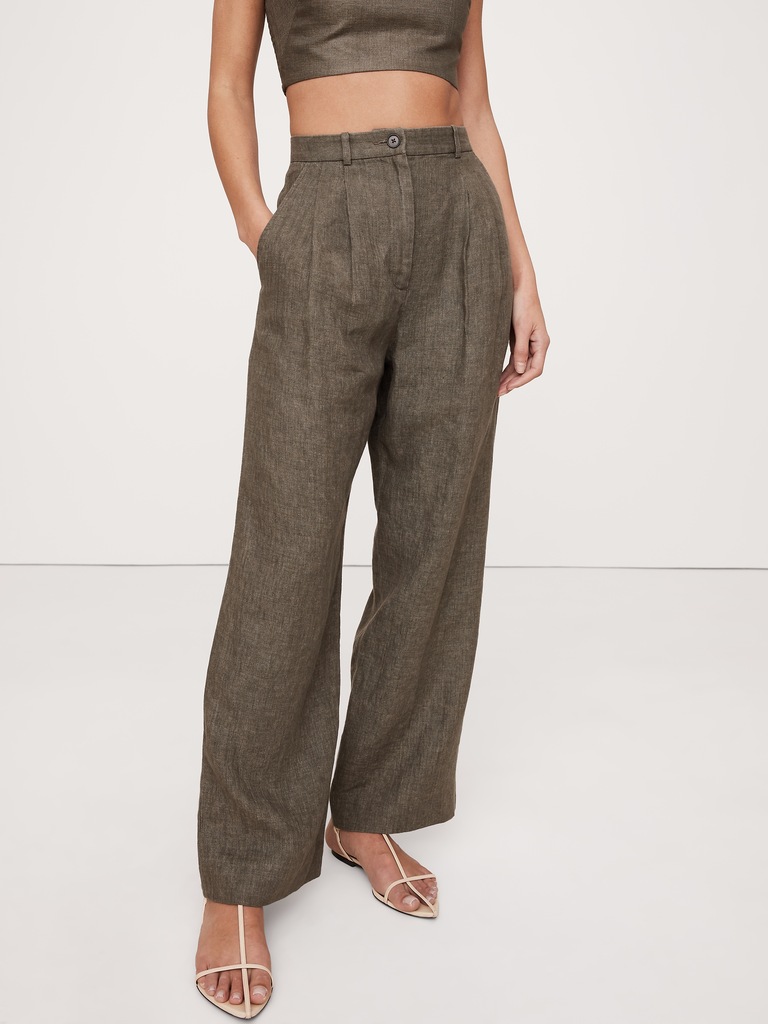 The Soho Wide-Leg Pant in Linen