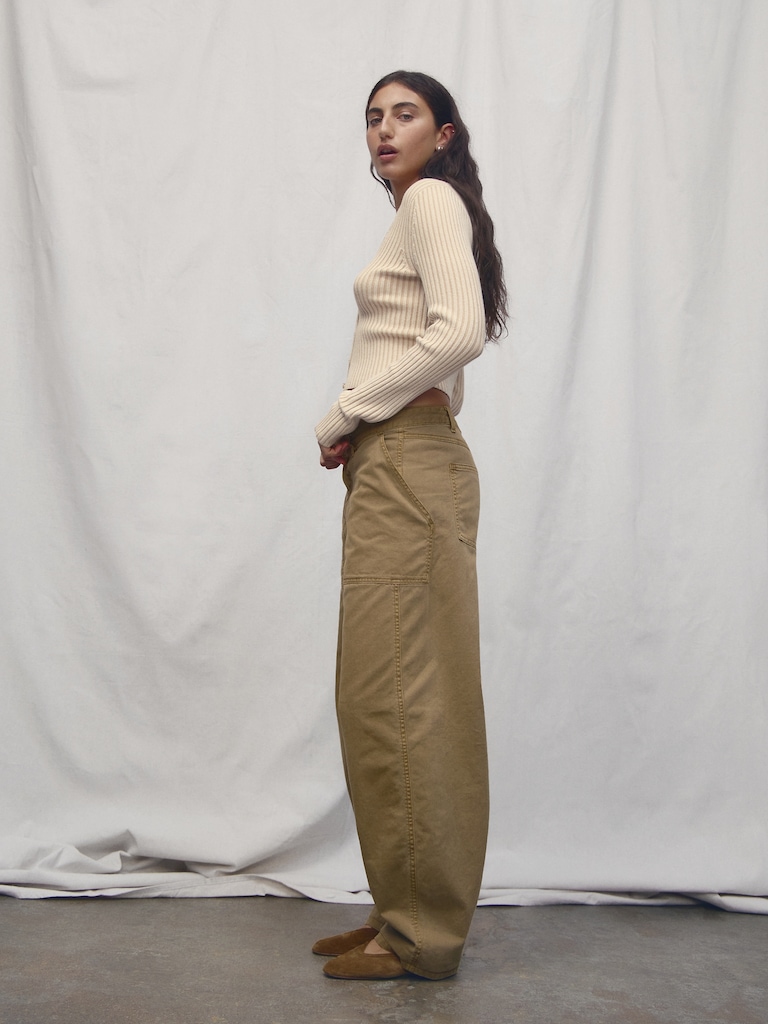 Plaited Rib Crop Cardigan