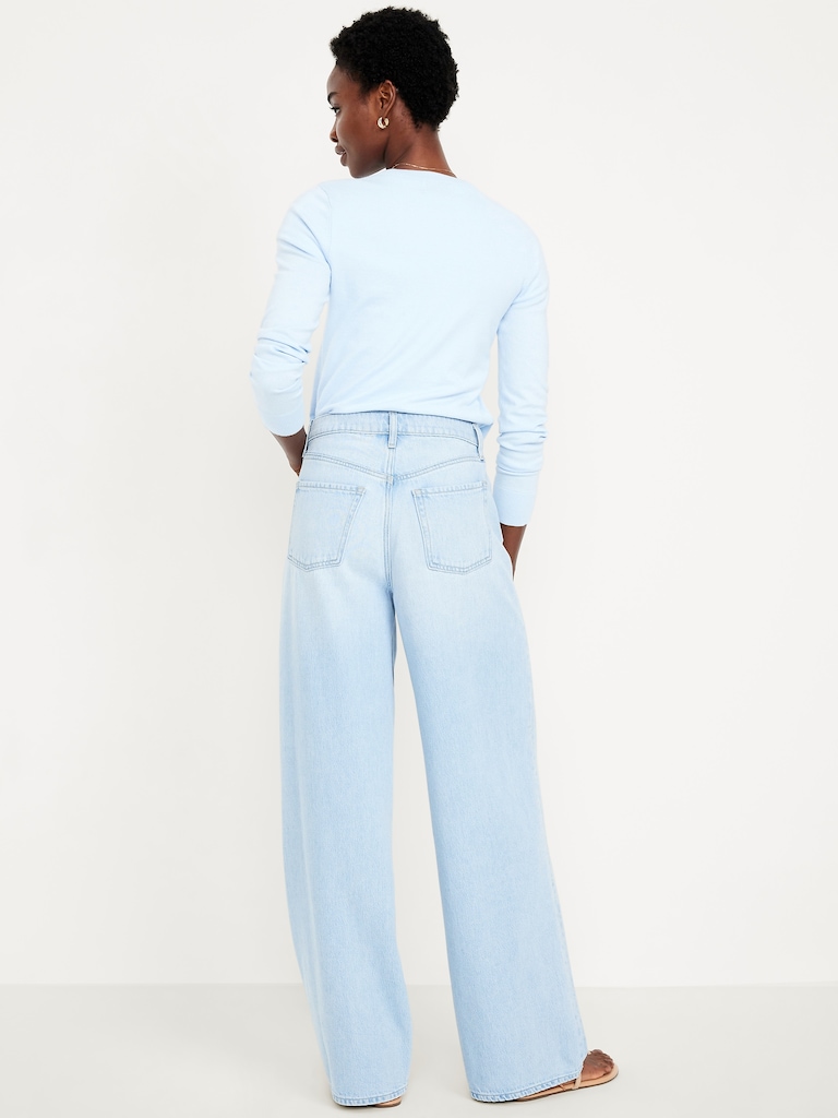 High-Waisted Baggy Wide-Leg Jeans