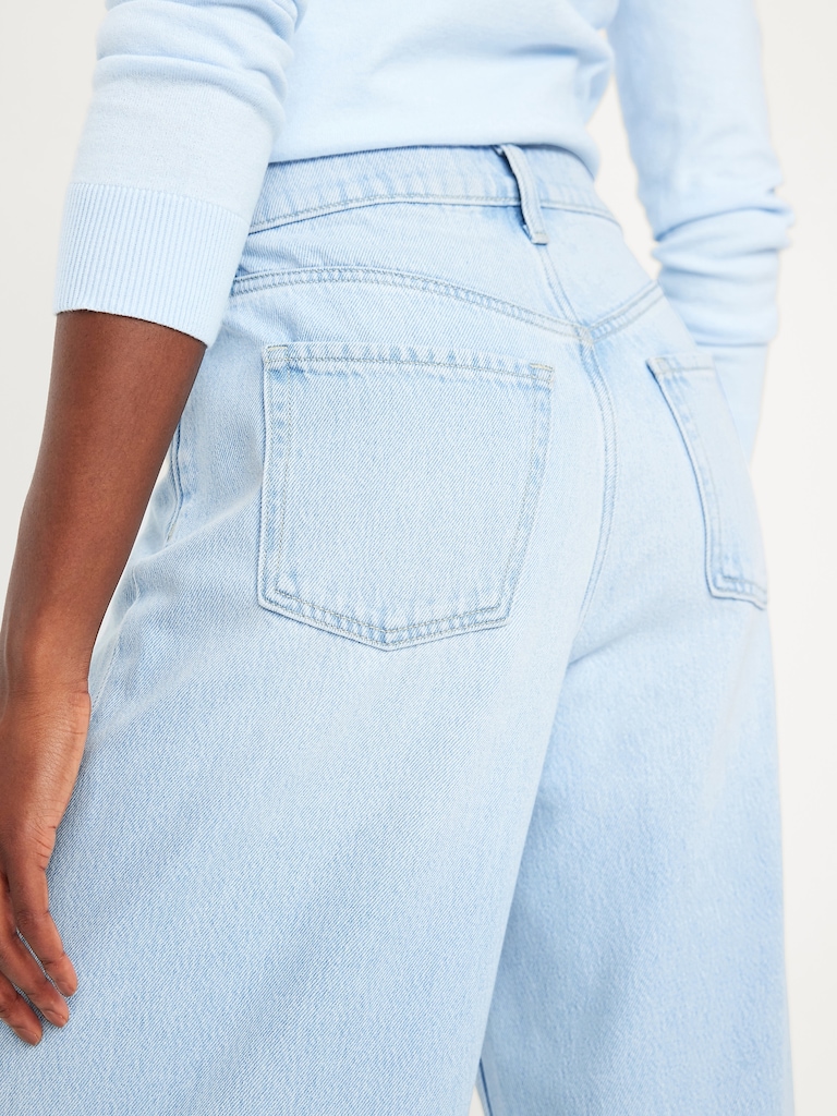 High-Waisted Baggy Wide-Leg Jeans