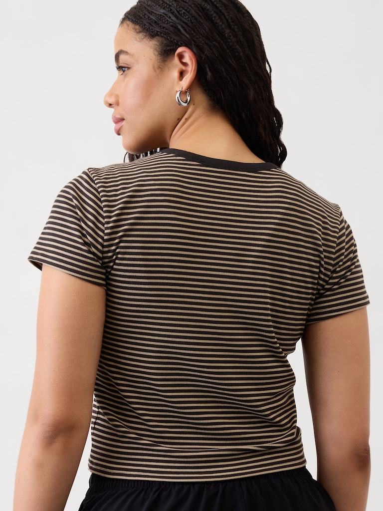 Signature Rib Crop Tee