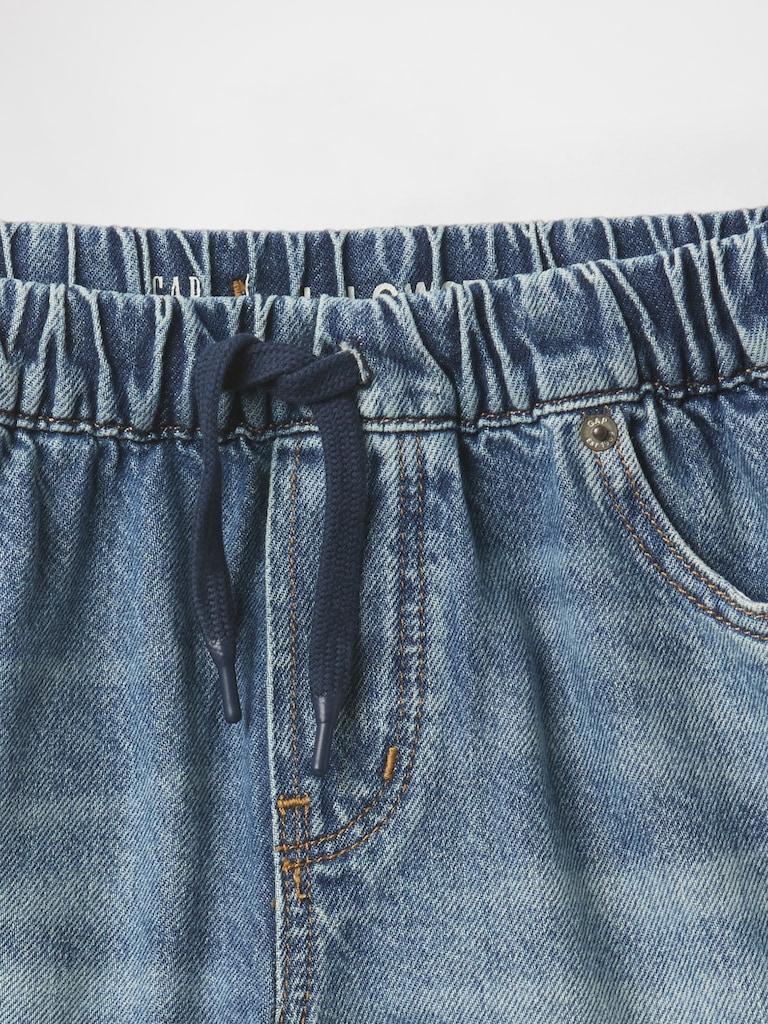 Kids Low Rise Easy Denim Shorts