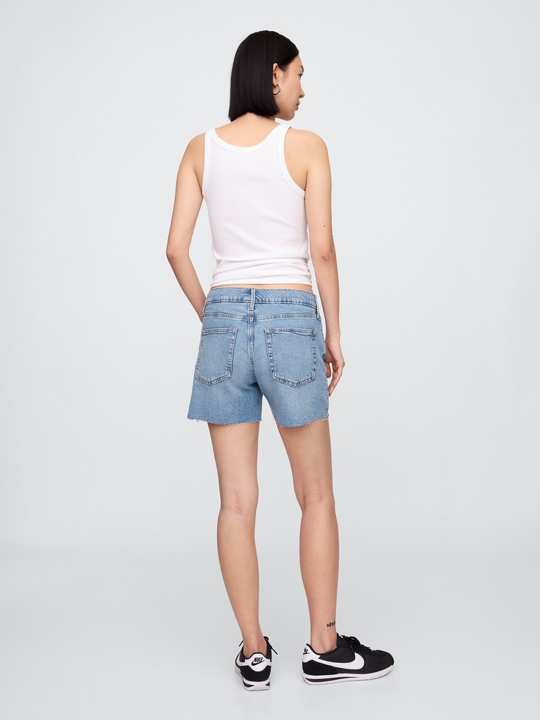 5" Mid Rise Soft Denim Shorts