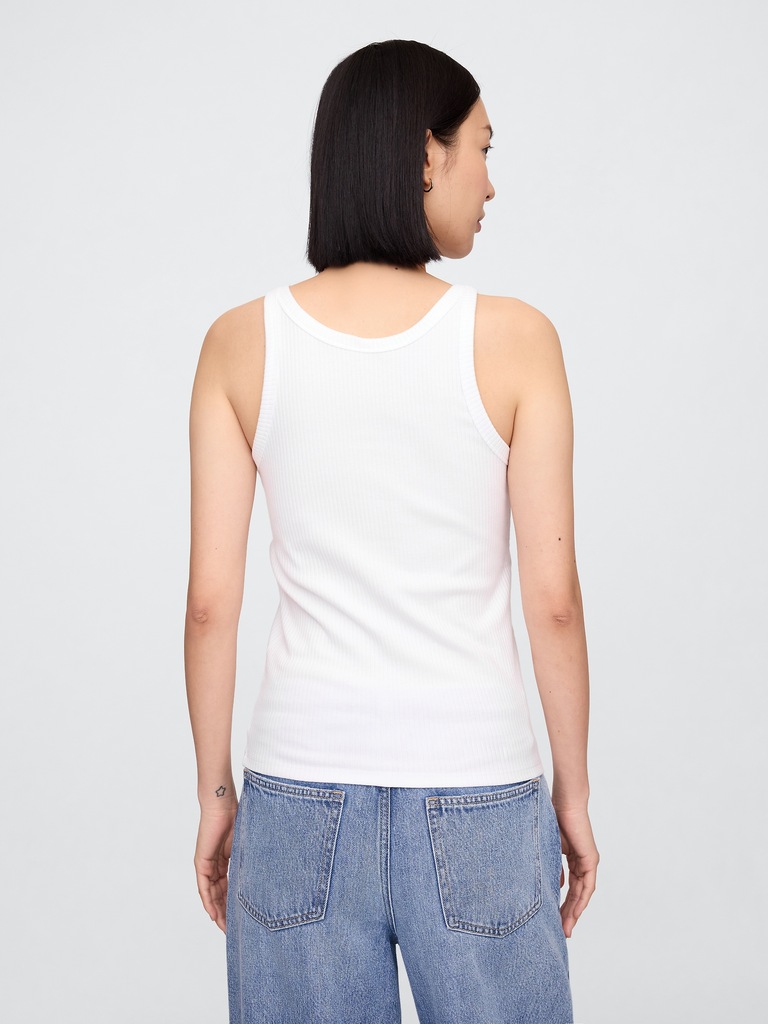 Ribbed Scoopneck Tank Top