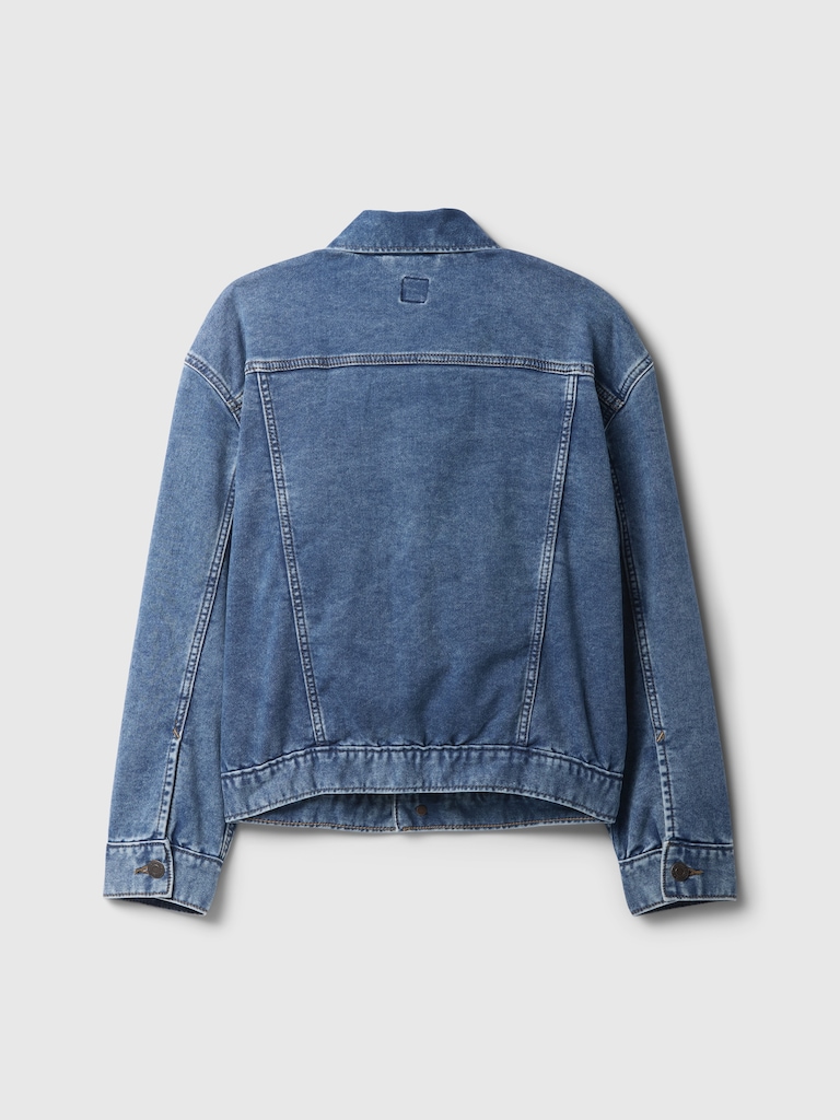 Kids Relaxed Sweatshirt Icon Denim Jacket