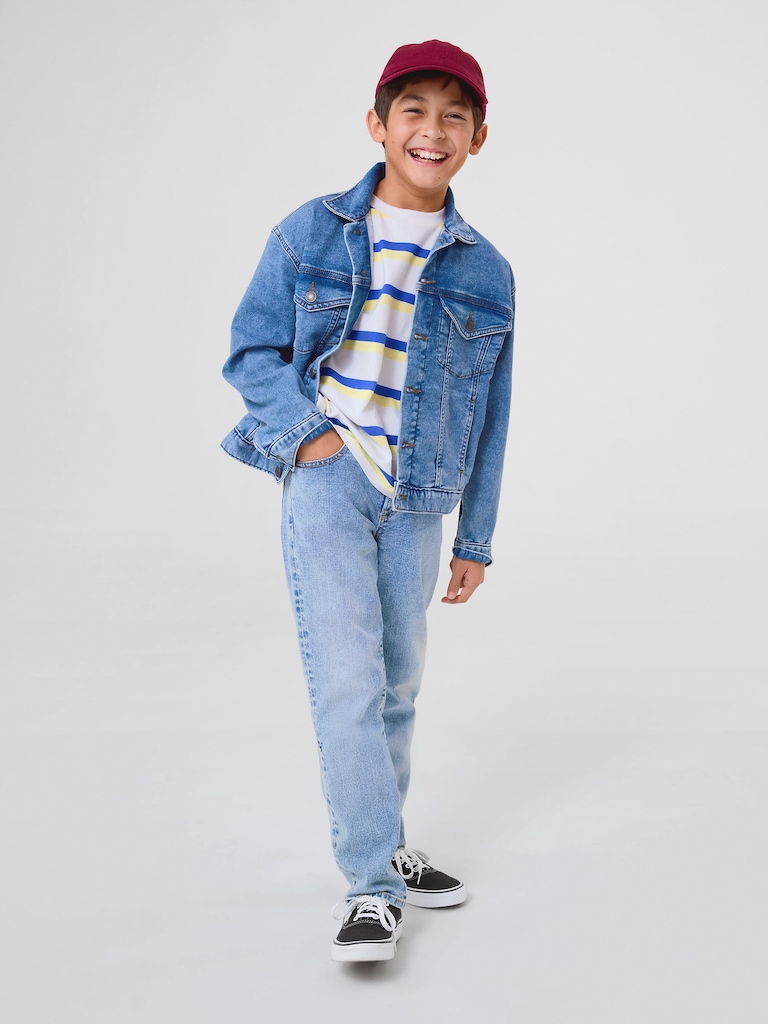 Kids Relaxed Sweatshirt Icon Denim Jacket
