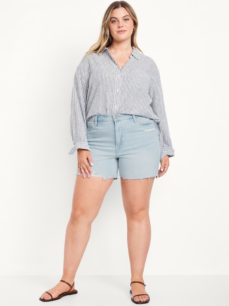 High-Waisted OG Jean Cut-Off Shorts -- 5-inch inseam